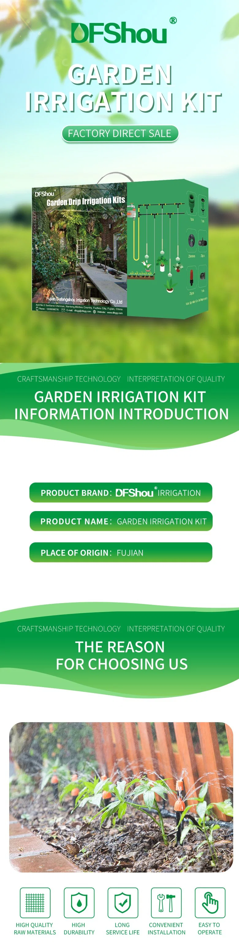 DIY Garden Automatic Irrigation Kits Micro Drip Irrigation Kits for Plant Small Farms