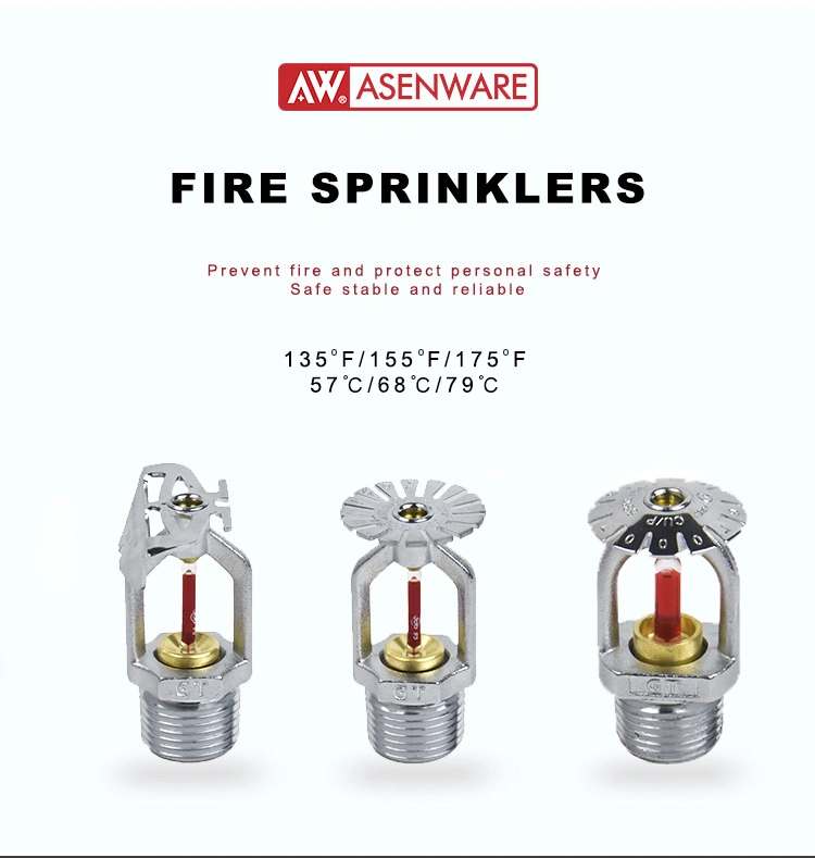 Factory 57/58/79 Degree Fire Sprinkler Upright/Pendent/Sidewall Fire Sprinkler System