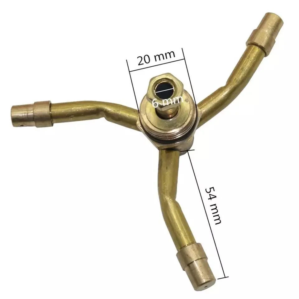 1/2 Inch Male Thread 2 3 4 Arms 360 Degree Brass Rotating Water Sprinkler for Farm Lawn Irrigation