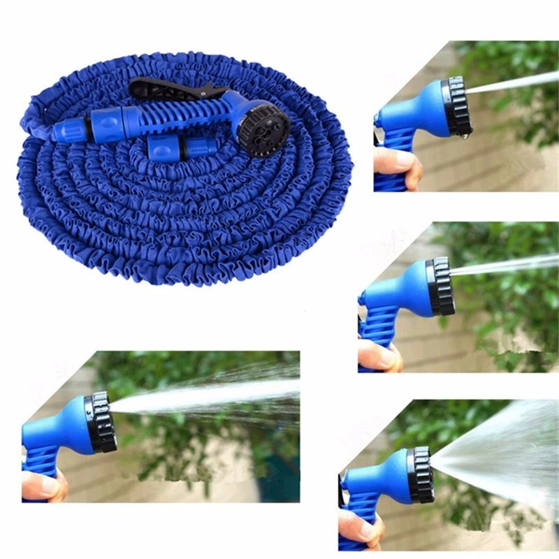 Cross-Border Wholesale Expansion Watering High Pressure Expansion Latex Water Pipe Household Car Wash Sprinkler Water Gun Set