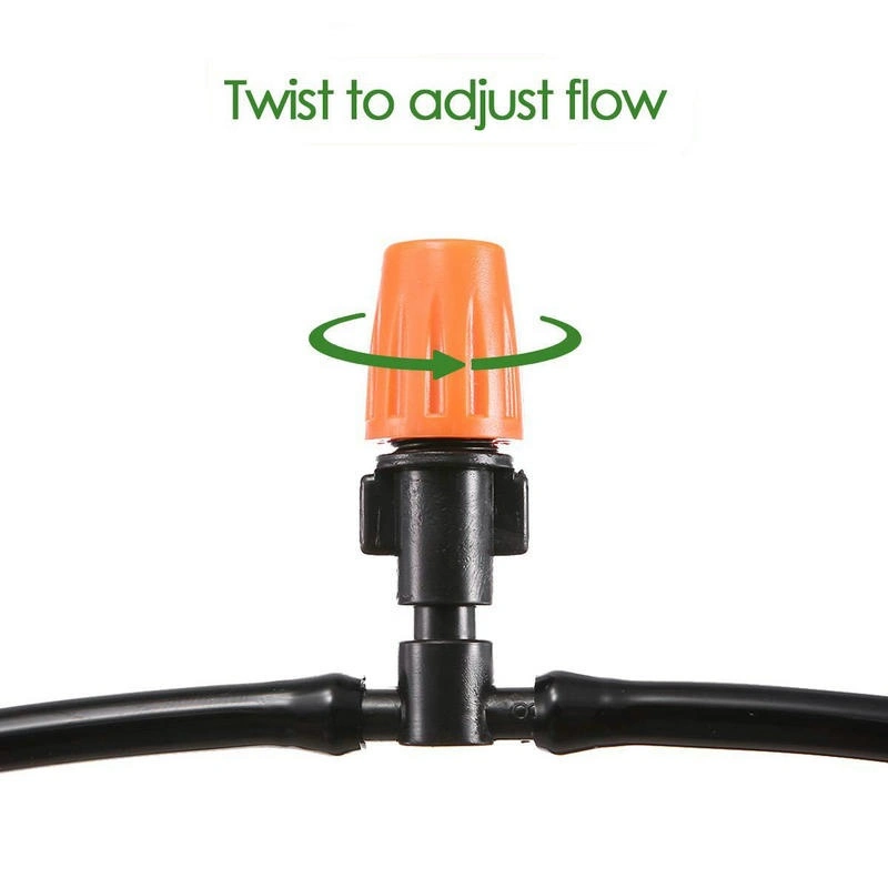 Atomization Nozzle Water Control Sprayer DIY Micro Drip Irrigation Plant Self Garden Mist Sprinkler with Hose Connector