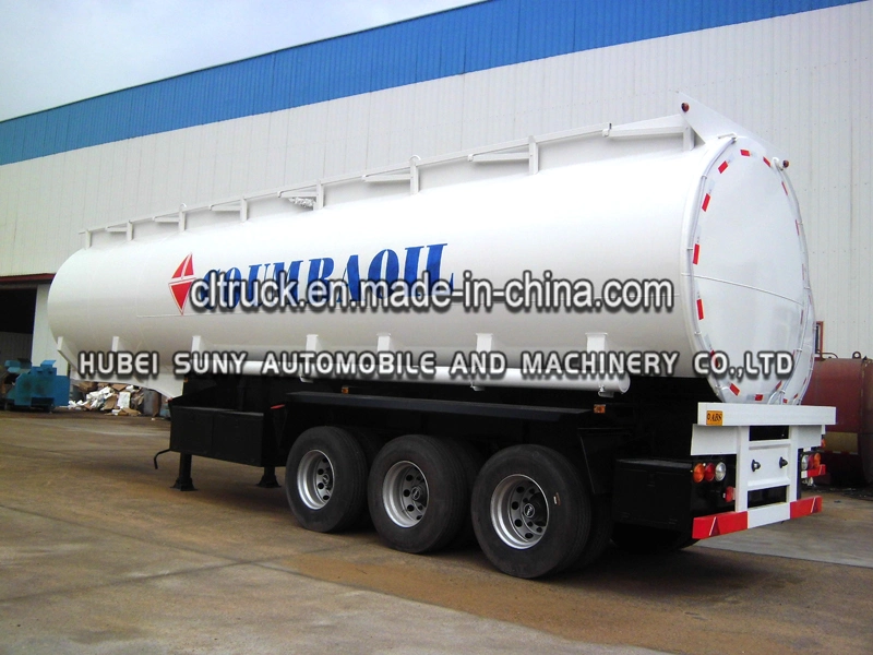 3 Axles Stainless Steel 50000 Liters Crude Oil Tanker Semi Trailer