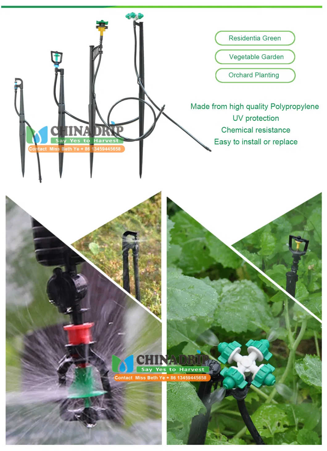 Farm Irrigation System Drip Irrigation System Garden Plastic Sprinklers