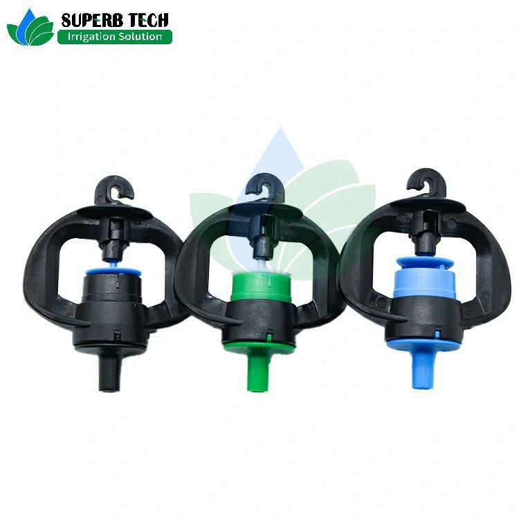 Micro Sprinkler with Stake for Irrigation System Water Sprinkling Sprayer with Support 360 or 180 Degree Rotating Sprinkler
