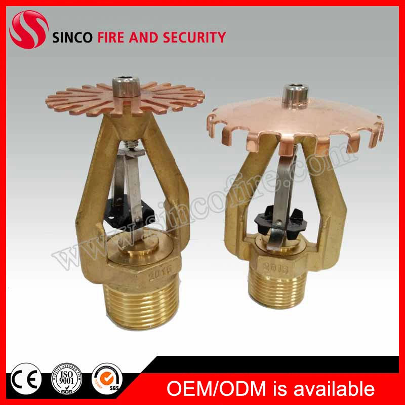 1/2 3/4 Inch NPT/ BSPT Brass Material Sprinkler Head Upright/Pendent/Sidewall Fire Sprinkler