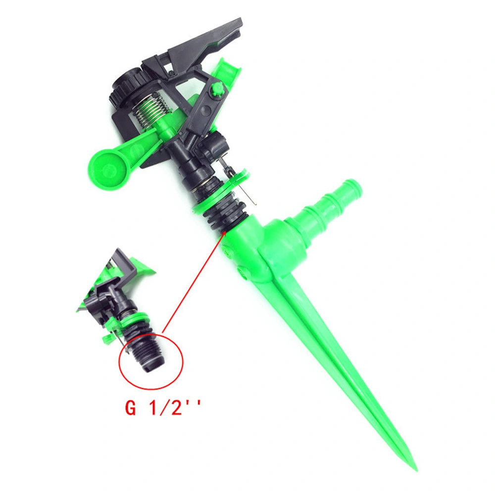 1/2 Inch Green Lawn Watering Greenhouse Rotating Arm Sprinkler