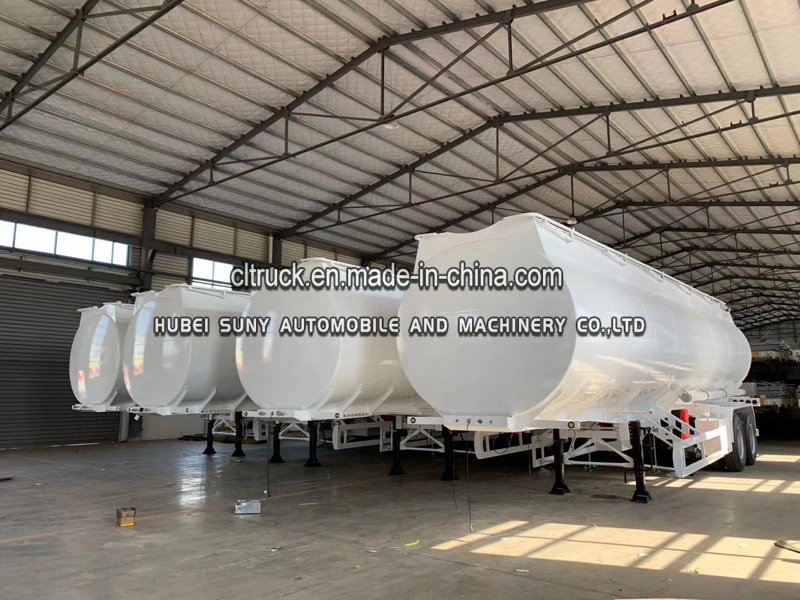 3 Axles Stainless Steel 50000 Liters Crude Oil Tanker Semi Trailer