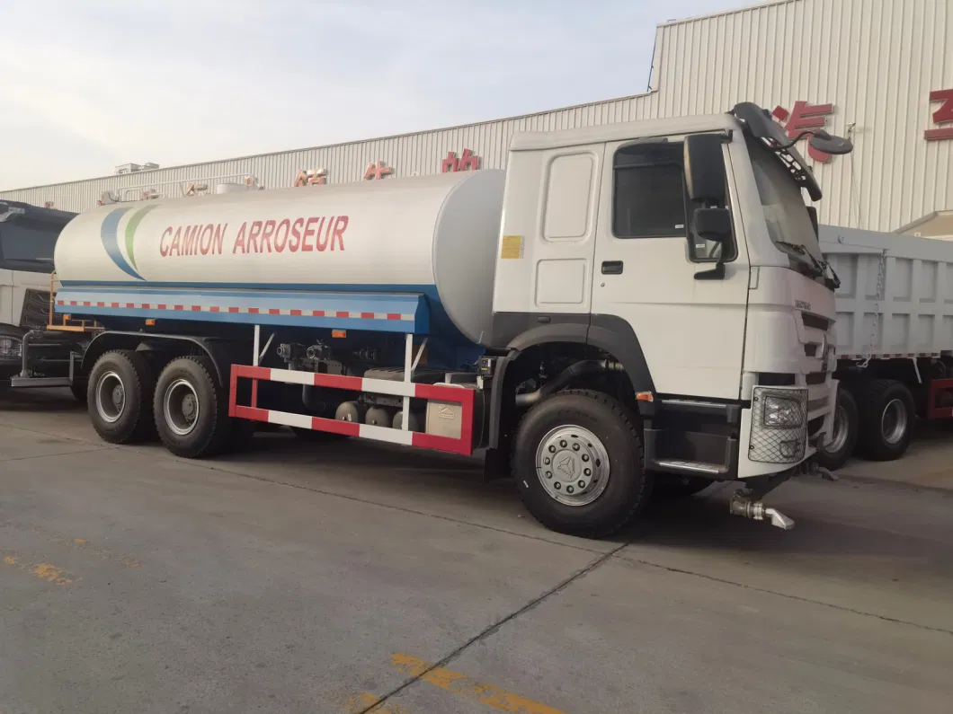 HOWO 20cbm 20000L Customized Heavy Street Water Bowser Tank Truck Road Cleaning Green Sprinkler Truck