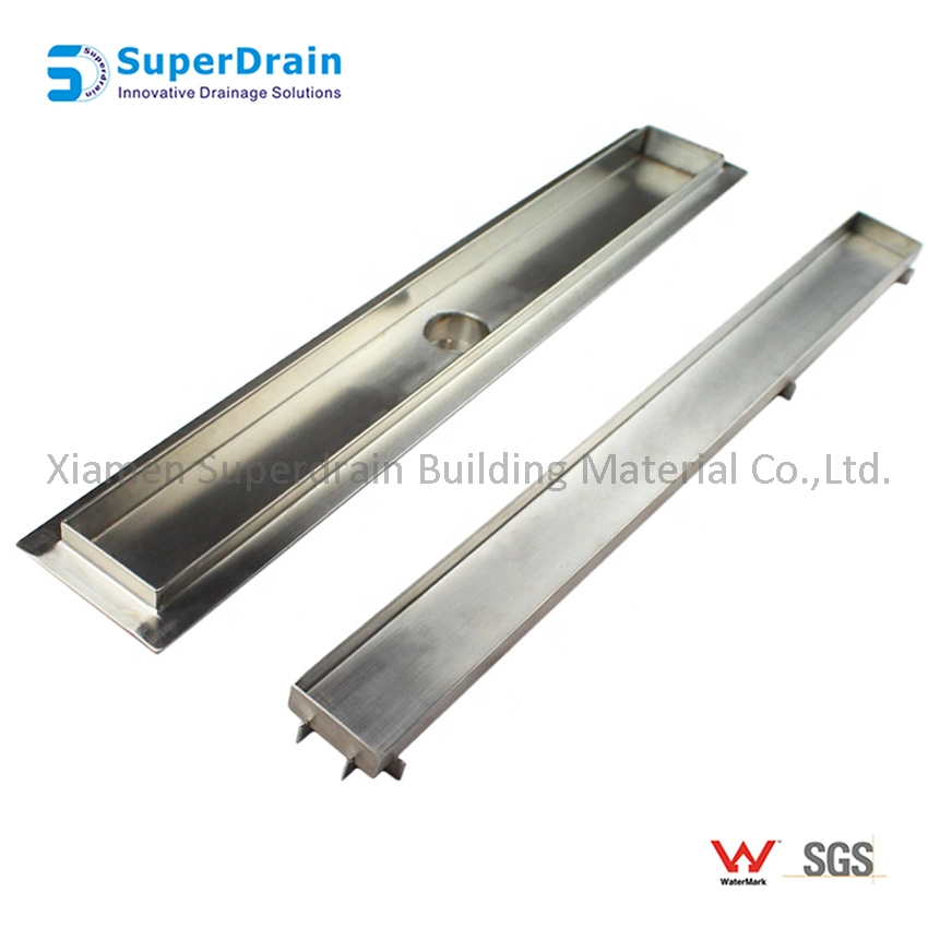 Suditek Ss Shower Floor Drain Linear Tile Grating Wih Flange