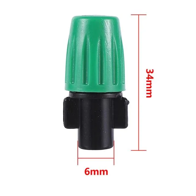 Adjustable Misting Nozzle Sprinkler with Locked Tee Barbed Mini Valve Connector Irrigation Cooling Fog Sprayer Nozzle