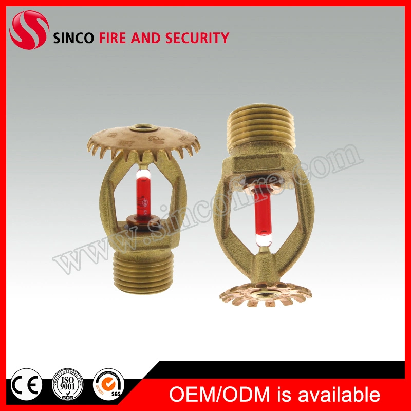 1/2 3/4 Inch NPT/ BSPT Brass Material Sprinkler Head Upright/Pendent/Sidewall Fire Sprinkler