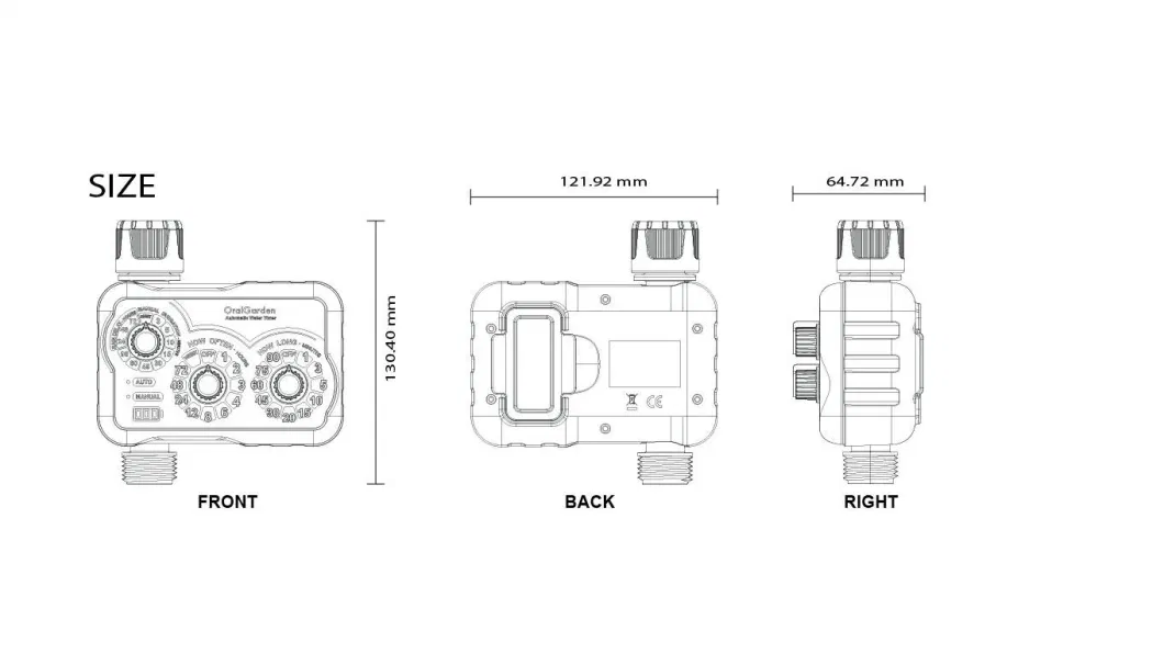 Xfdz Home Garden Farm Automatic Irrigation Sprinkler Hose Water Timer with Rain Sensor Function