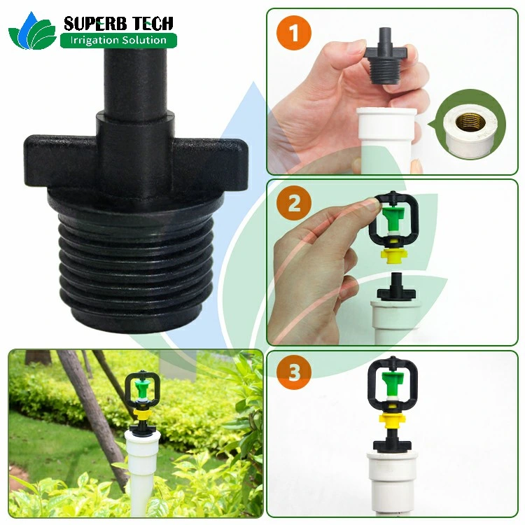 External Thread Micro-Spray Plastic Sprinkler Head for Agriculture and Forestry Irrigation