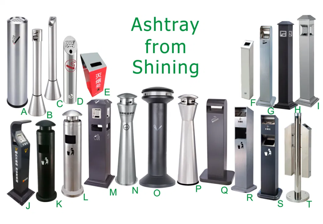 Heavy Duty Recycling Cigarette Bins/ Smoking Receptacles Ash Bins