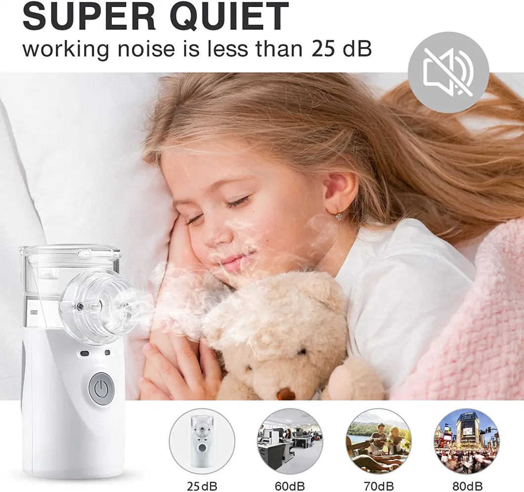 Net Inhaler Atomizer Handheld Portable Breathing Nebulizer Ultrasonic Micro for Children