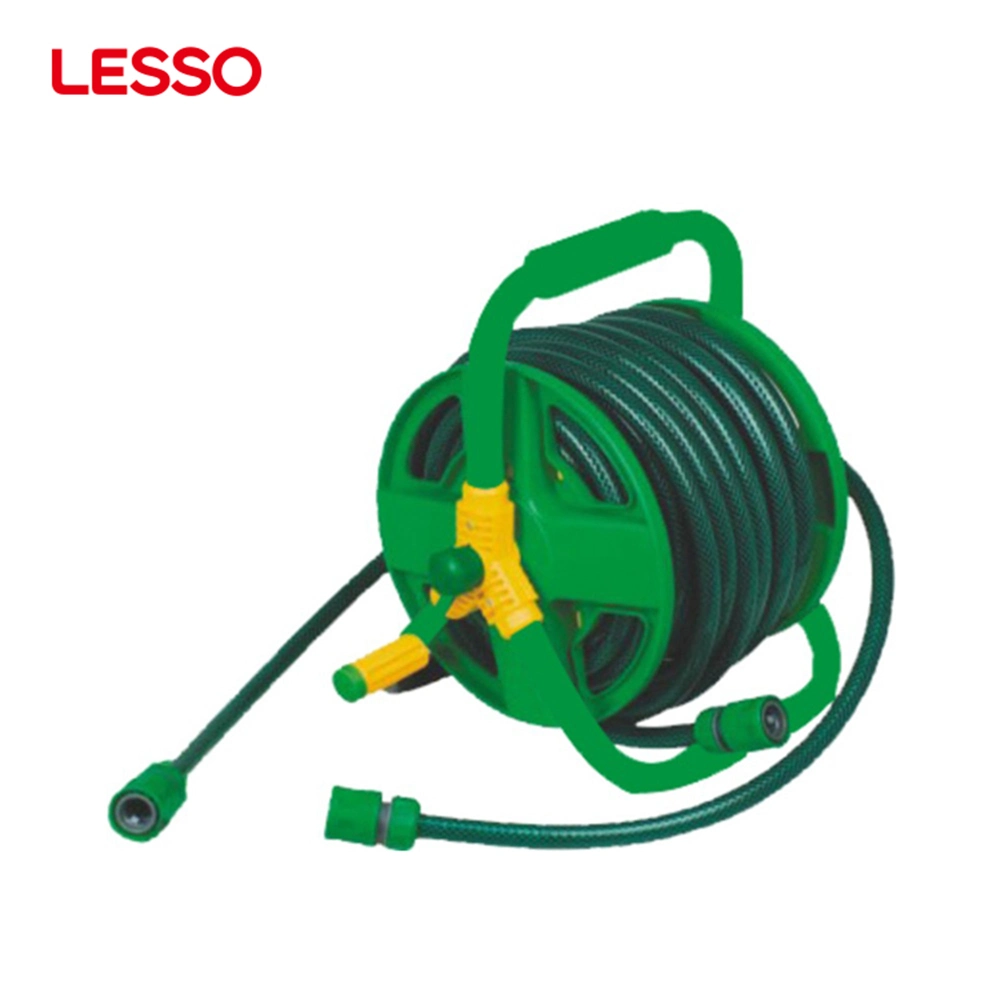 Lesso Custom High Quality Orange Green Blue Retractable Hand-Held Garden Hose Reel