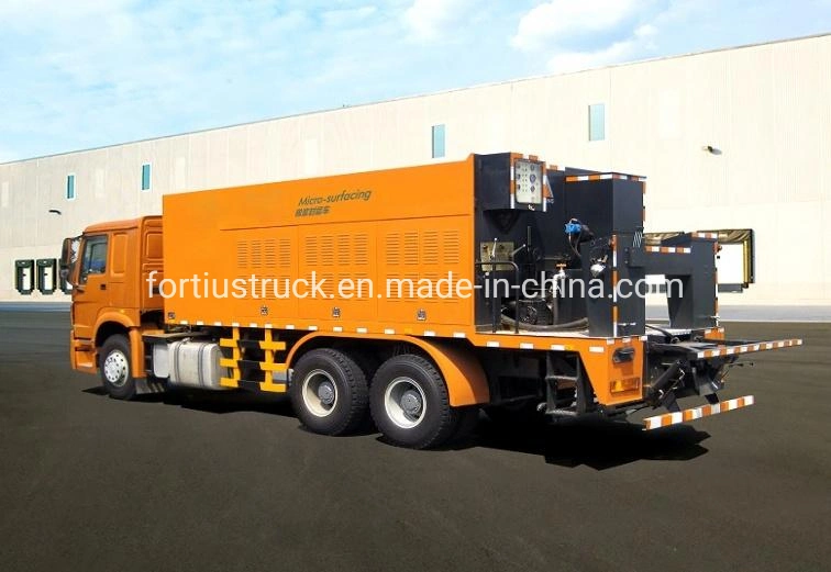 Sinotruk HOWO Shacman FAW Micro Surfacing Asphalt Slurry Sealer Sprayer Truck 12 Tyre