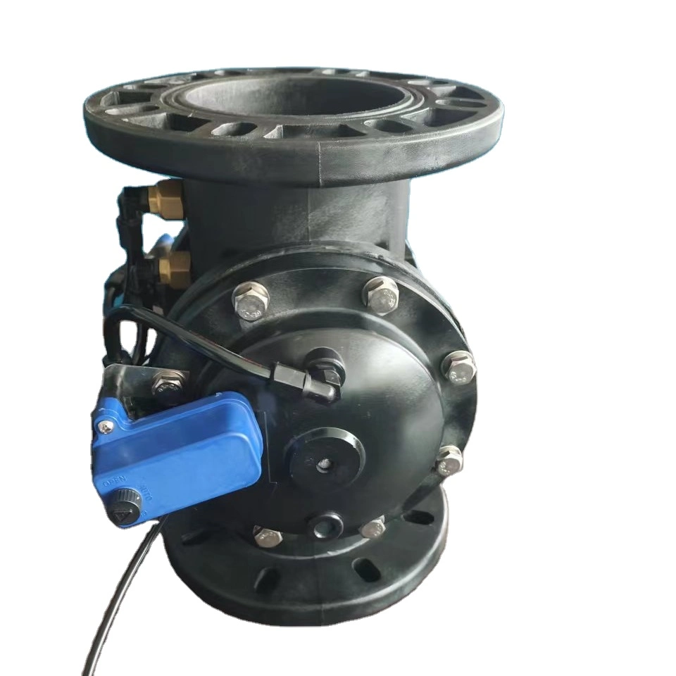 Xf DN125 5 Inch Agricultural Irrigation Solenoid Valve Latching DC6V Built-in Remote Flow Sensor