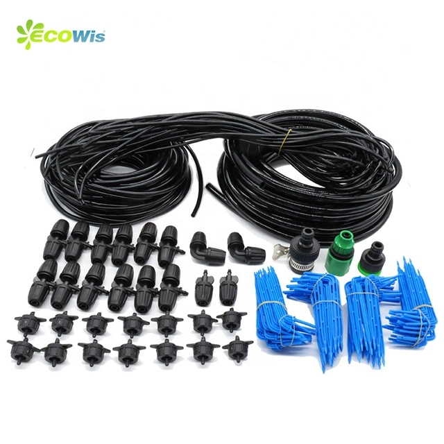 Garden Potted Plants Drip Irrigation System, Water Micro Flow Dropper Irrigation Kit