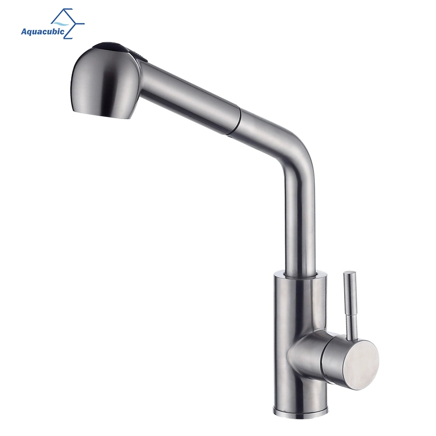 Brushed Nickel Kitchen Faucet with Pull out Sprayer