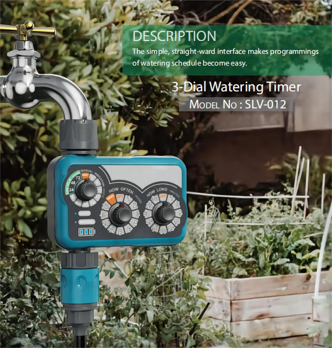 Xfdz Home Garden Farm Automatic Irrigation Sprinkler Hose Water Timer with Rain Sensor Function