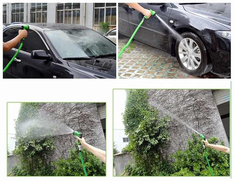 Cross-Border Wholesale Expansion Watering High Pressure Expansion Latex Water Pipe Household Car Wash Sprinkler Water Gun Set