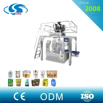  Animal Pet Food/Rice Pita Chips / Cracker / Frozen Sea Foods Rotary Preformed Stand up Zipper Bag/Pouch/ Doybag Filling Bagging Packing Packaging Machine