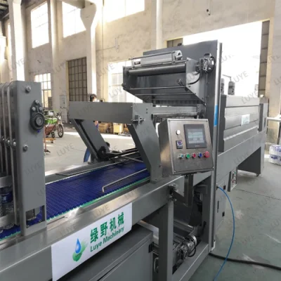 Automatic PE Shrink Film Packing Machine Drink Water Beverage Juice Condiment Food Packaging Equipment Sleeve Wrapping Machinery