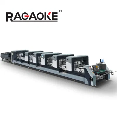  Automatic Intelligent 4 and 6 Corner Packaging Box Gluing Making Xlseries Paper Food Cake Pizza 4 6 Corners Box Bag Carton Plate Lid Straw/Folder Gluer Machine
