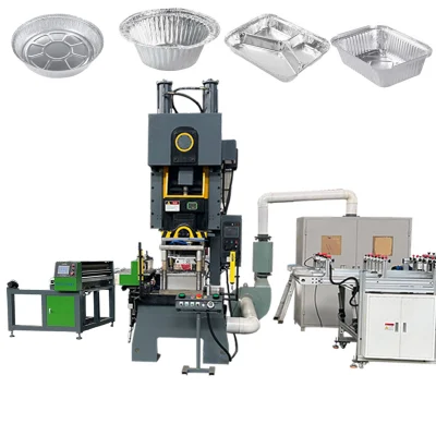  Simplicity of Operator One Time Full Automatic Aluminum Foil Lunch Box Tray Sealing Container Making Machine