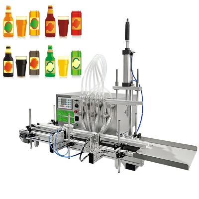  Dovoll Automatic Piston Pump Filling Machine for Food Cosmetic Beverage Oil Cream Soap Liquid Paste Product Packing Machinery Machine Bottling Line