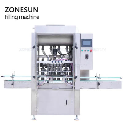 Zonesun Servo Automatic 4 Heads Gel Mayonnaise Paste Filling Machine