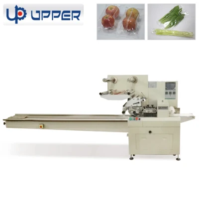  Automatic 6 Chocolate Steamed Burger Buns Bread Bagging Flow Wrapping Horizontal Pillow Packaging Machine