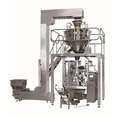 Automatic Inclined Vertical Form Fill Seal Packing Machine Live Fish Frozen Poultry Seafood Peanut Butter Pouch Filling Machinery Food Packaging Machines
