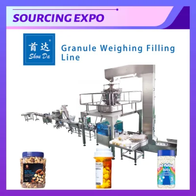 Automatic Granule Weighing Filling Machine for Oats Cereal Assorted Candy Raisins Dried Fruit