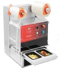  Disposable Packing Box Sealing Machine Two Lunch Boxes at a Time