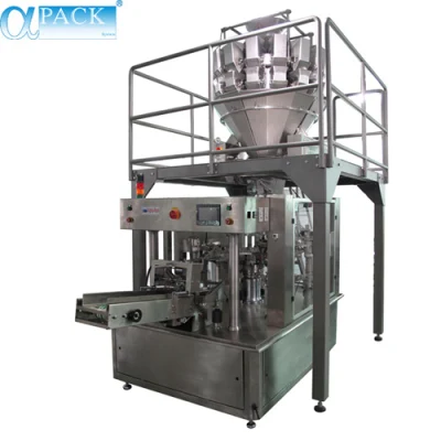 Guest Bag Packing Machine Automatic Multi-Function Rotary Pre-Made Pouch Bag Filling Powder/Food/Package/Packaging Packing Machine (AP-8BT)