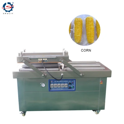  Double Chamber Corn Chicken Corn Cake Vacuum Packaging Packing Machine