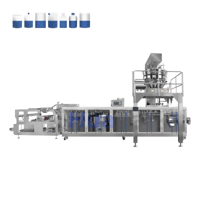 Multi-Function Horizontal Automatic Food Snack Ziplock Zipper Doypack Stand up Pouch Granules Bag Form Fill Seal Filling Sealing Packing Packaging Machine