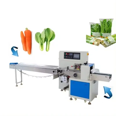  Full Automatic Plastic Bag Flow Packaging Wrapping Fresh Fruit Vegetable Packing Machine