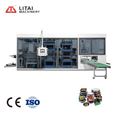  Fully Automatic Thermoforming 3 Lattice Cookie Food Containers Packaging Tray Coffee Mug Lids Making Machine