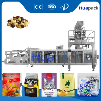  Automatic Horizontal Doypack Stand up Pouch Nuts Snack Plastic Bag Filling Sealing Packing Machine for Food Packaging