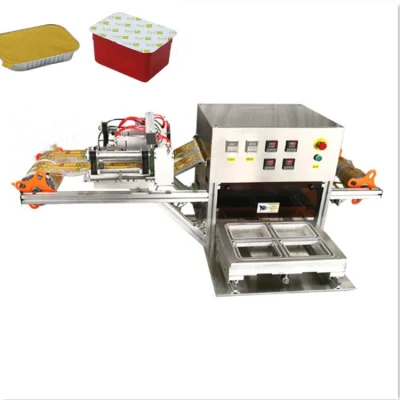 Lunch Box Food Tray Sealing Packing Machine, Tray Sealer Machine