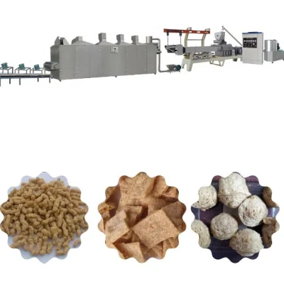Soya Bean Protein Nuggets Chunks Maker Extruded Soy Protein Production Line