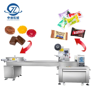 Custom Full Automatic Pillow Filling Hard Candy Wrapping Packaging/Packing Machine