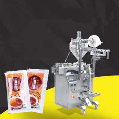  Small Automatic Honey/Ketchup/Sauce/Oil/Liquid/Lotion/Shampoo/Jelly/Liquid Soap/Juice/Tomato Paste Food Sachet Pouch Packaging Packing Filling Sealing Machine6
