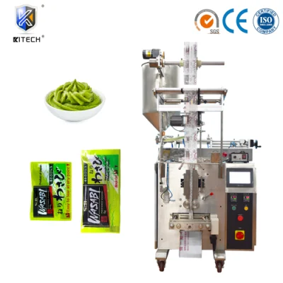 5g Wasabi Salad Paste Sauce Sachet Automatic Weighing Form Fill Seal Wrapping Flow Packaging Packing Filling Sealing Machine