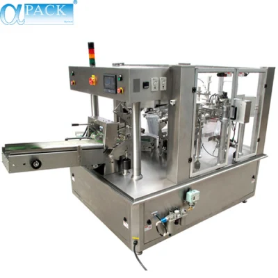 Guest Bag Packing Machine Automatic Multi-Function Rotary Pre-Made Pouch Bag Filling Powder/Food/Package/Packaging Packing Machine (AP-8BT)