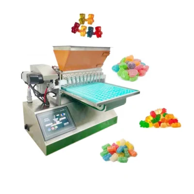  Automatic Gummy Filling Depositor Maker Ball Bear Soft Sugar Mint Jelly Lollipop Small Hard Gummy Bear Candy Making Machine
