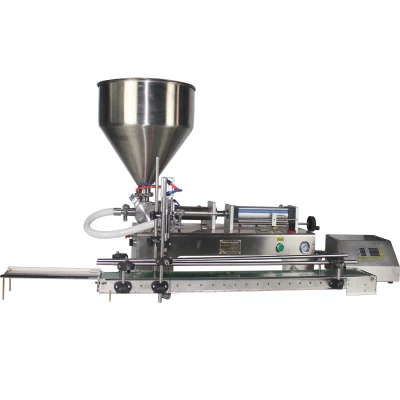  Automatic Pneumatic Tablet Peanut Body Butter Chocolate Ketchup Grease Tomato Sauce High Viscosity Syrup Yogurt Cream Honey Paste Bottling Filling Machine